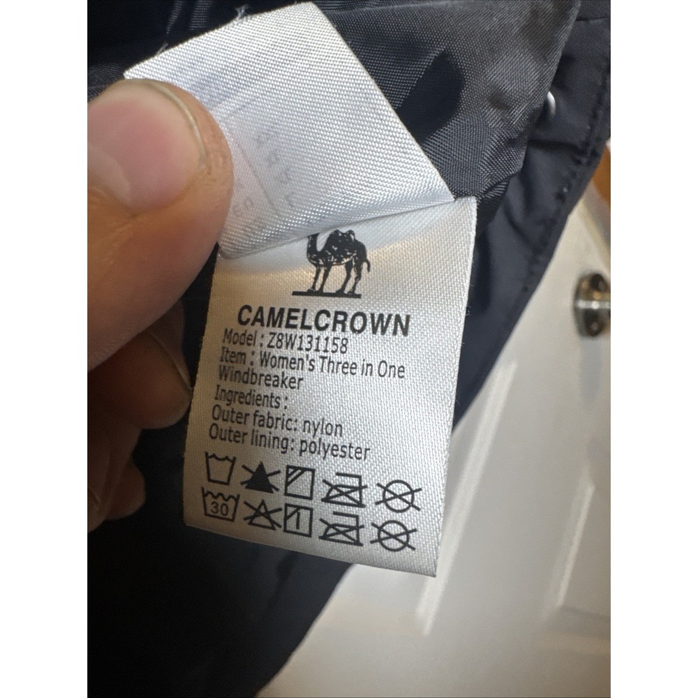 Camel Crown Women's Black Windbreaker Jacket L Shell‎ Water‑Resistant Outdoor - Picture 4 of 9